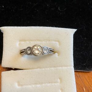 Brighton Silver plated Women's Ring with CZs size 7